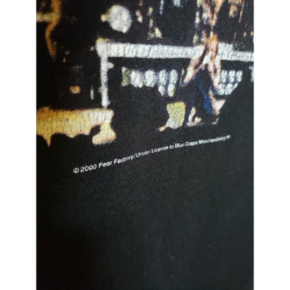 Vintage 2000 Fear Factory Double Sided Mens T-Shirt Official Merchandise Size XL - Picture 2 of 4